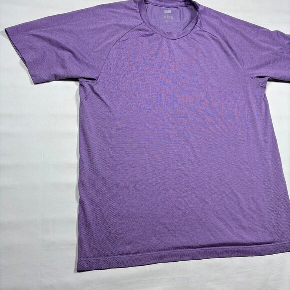 Uniqlo Dry-Ex Ordor Control Cool to The Touch Purple Performance T-Shirt Mens L - Picture 5 of 11